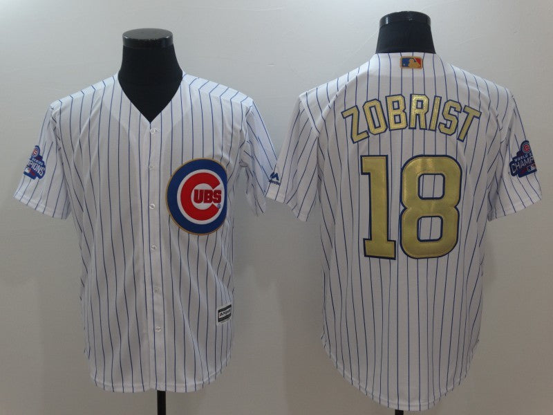 Ben Zobrist Chicago Cubs white jersey