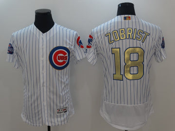Ben Zobrist Chicago Cubs white jersey