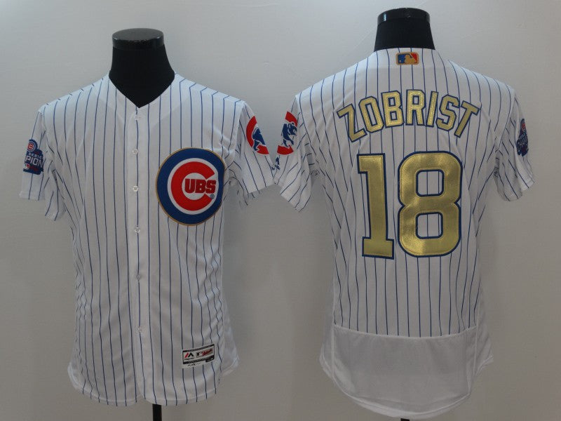 Ben Zobrist Chicago Cubs white jersey