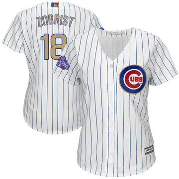Ben Zobrist Chicago Cubs white jersey