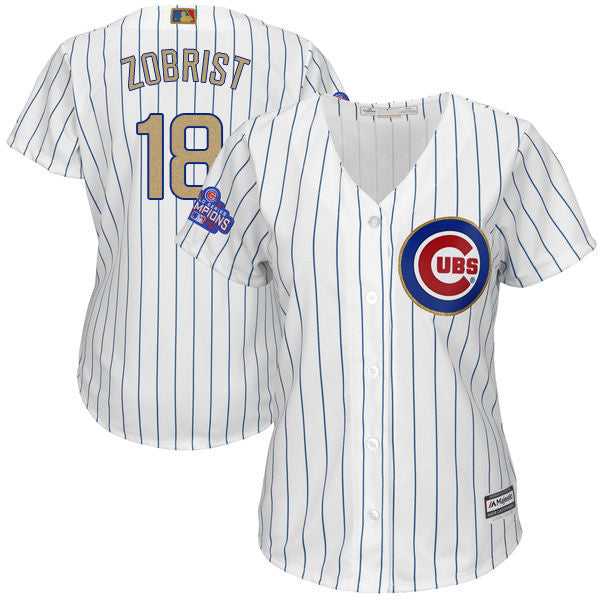Ben Zobrist Chicago Cubs white jersey