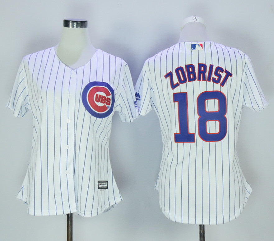 Ben Zobrist Chicago Cubs white jersey