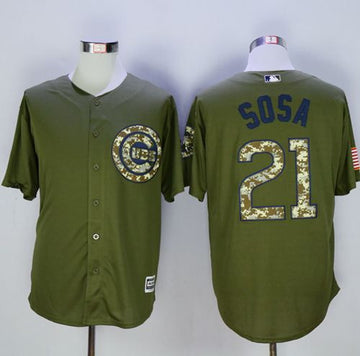 Sammy Sosa Chicago Cubs green Camo jersey