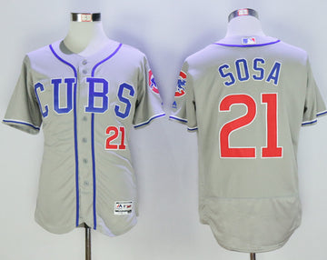 Sammy Sosa Chicago Cubs grey jersey