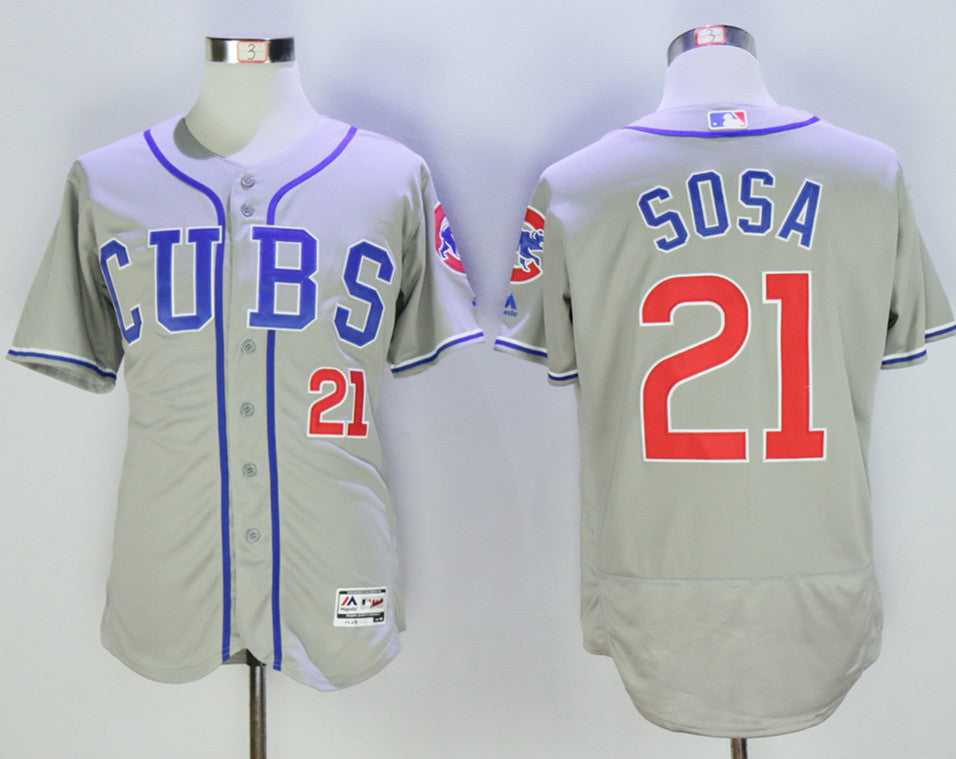 Sammy Sosa Chicago Cubs grey jersey