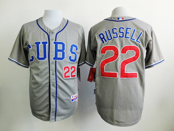Addison Russell Chicago Cubs grey jersey