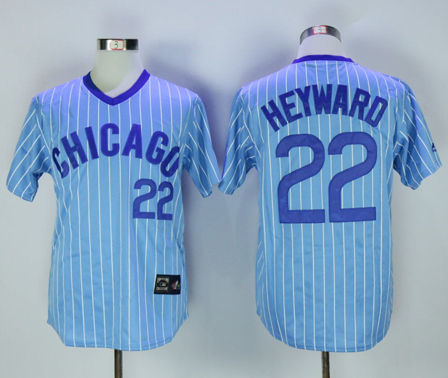 Jason Heyward Chicago Cubs blue Throwback jersey