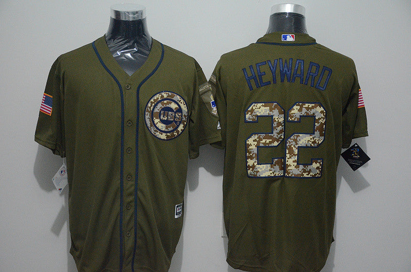Jason Heyward Chicago Cubs olive jersey