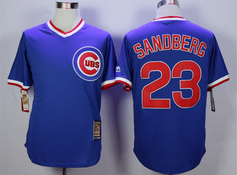 Ryne Sandberg Chicago Cubs blue jersey