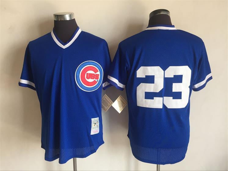 Ryne Sandberg Chicago Cubs blue Cooperstown jersey