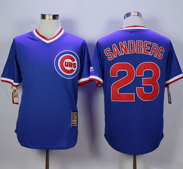 Ryne Sandberg Chicago Cubs blue Cooperstown jersey