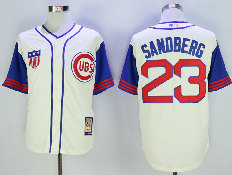 Ryne Sandberg Chicago Cubs cream jersey