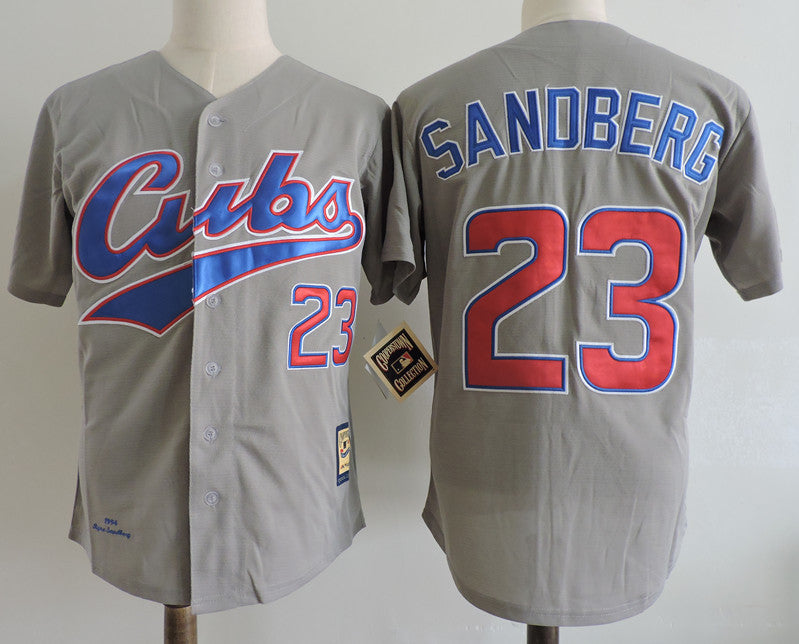 Ryne Sandberg Chicago Cubs gray Cooperstown jersey