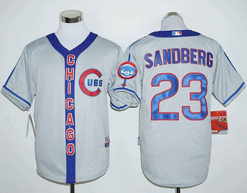 Ryne Sandberg Chicago Cubs grey Cooperstown jersey