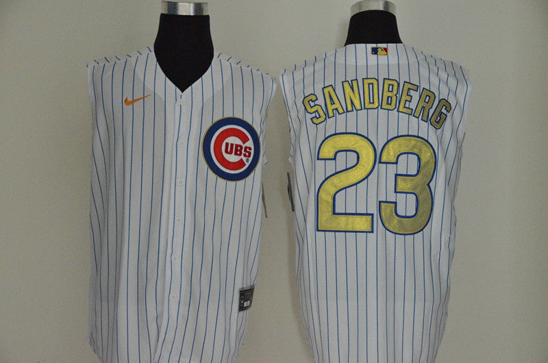Ryne Sandberg Chicago Cubs white jersey