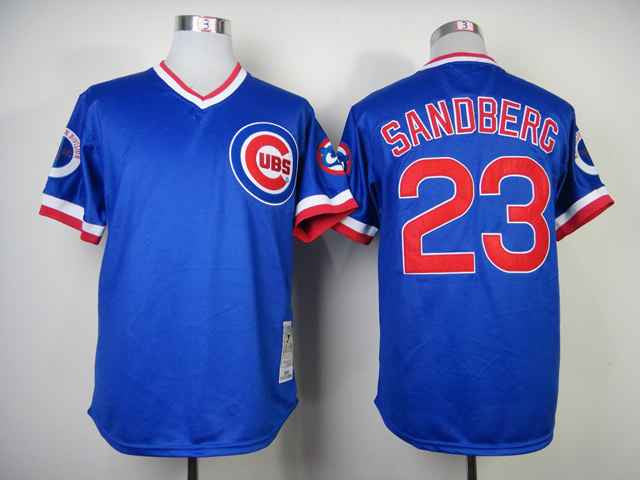 Sandberg Chicago Cubs blue Throwback jersey