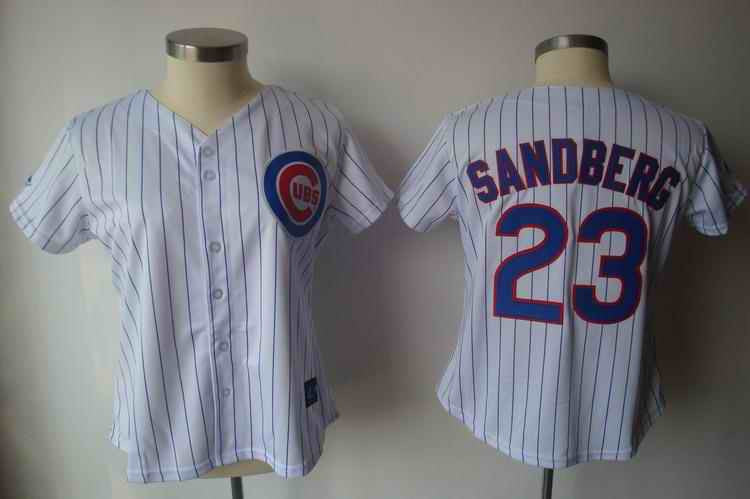 Sandberg White Chicago Cubs blue jersey