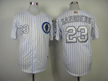 Sandberg White Chicago Cubs silver jersey