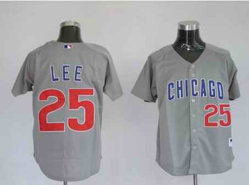 Derrek Lee Chicago Cubs grey jersey