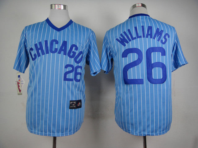 Williams Chicago Cubs blue Throwback jersey