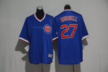 Addison Russell Chicago Cubs blue Cooperstown jersey