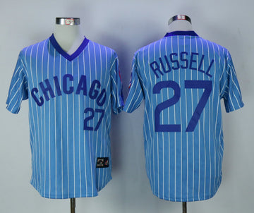 Addison Russell Chicago Cubs blue Throwback jersey
