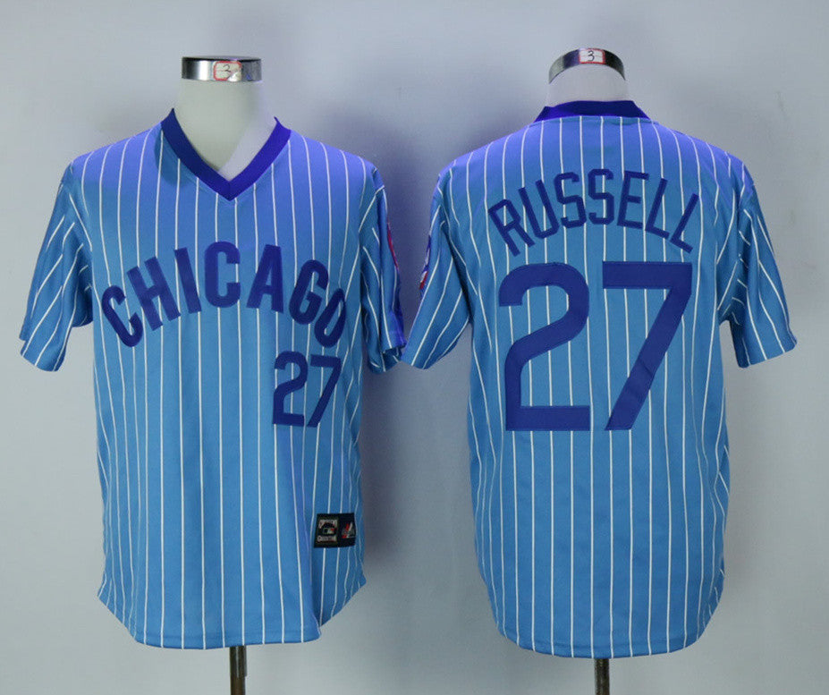 Addison Russell Chicago Cubs blue Throwback jersey