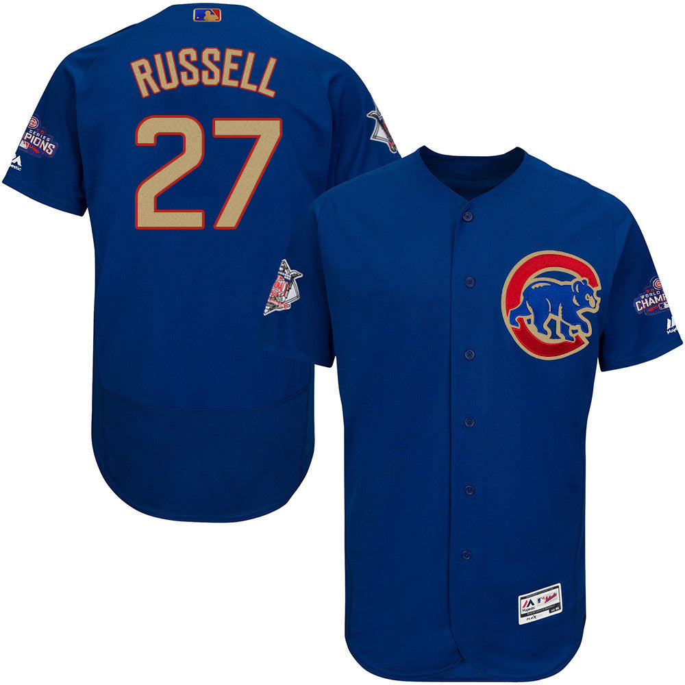 Addison Russell Chicago Cubs blue jersey