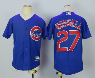 Addison Russell Chicago Cubs blue jersey