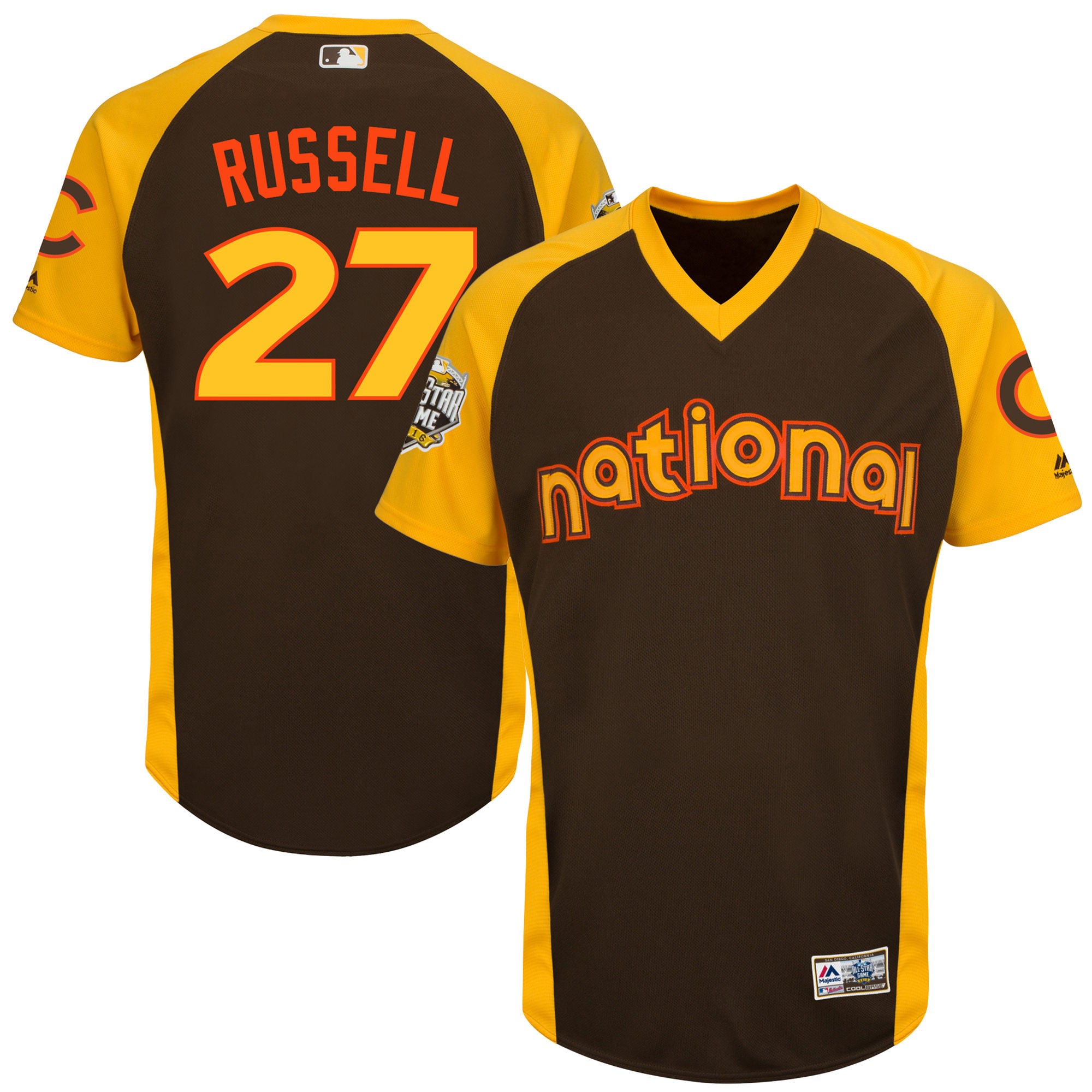 Addison Russell Chicago Cubs brown All-Star jersey