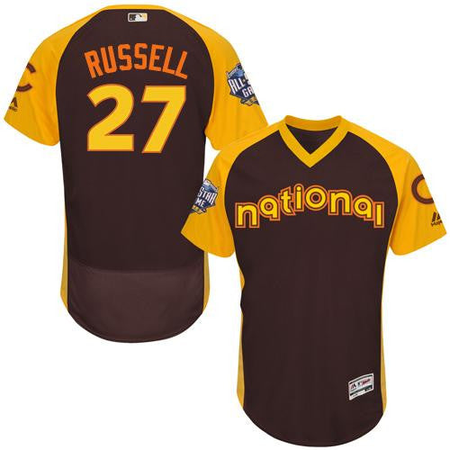 Cubs Addison Russell National League All-Star brown All-Star jersey