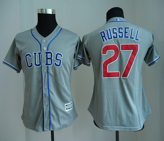 Addison Russell Chicago Cubs gray jersey