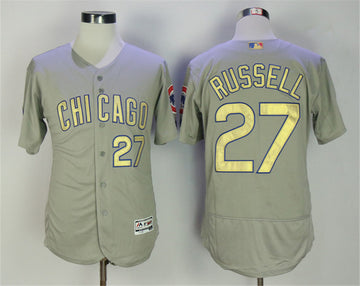 Addison Russell Chicago Cubs gray jersey