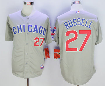 Addison Russell Chicago Cubs grey jersey