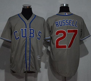 Addison Russell Chicago Cubs grey Alternate jersey