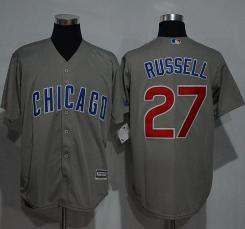 Addison Russell Chicago Cubs grey jersey