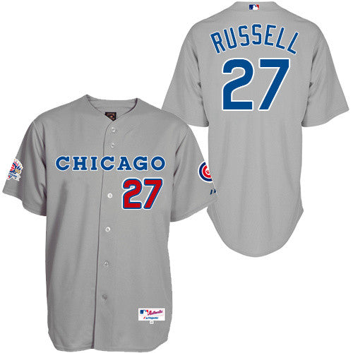 Addison Russell Chicago Cubs grey Throwback jersey