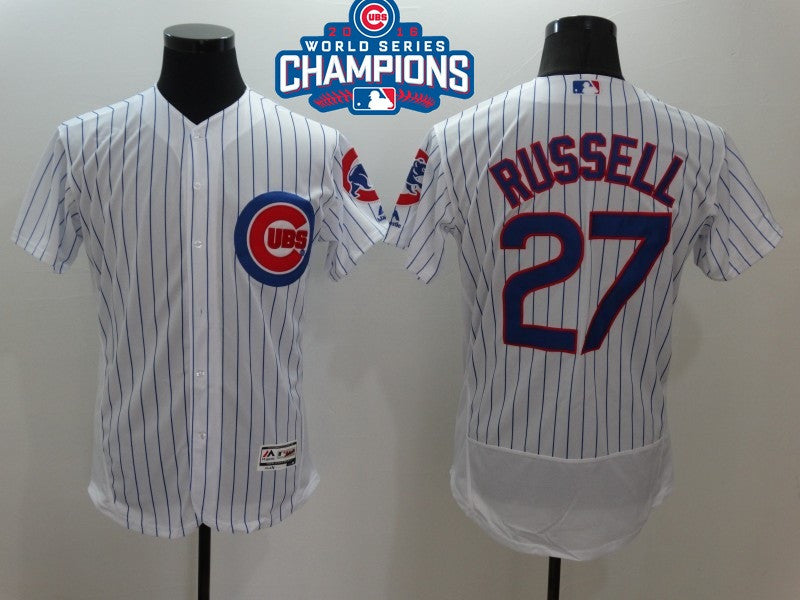 Addison Russell Chicago Cubs white jersey