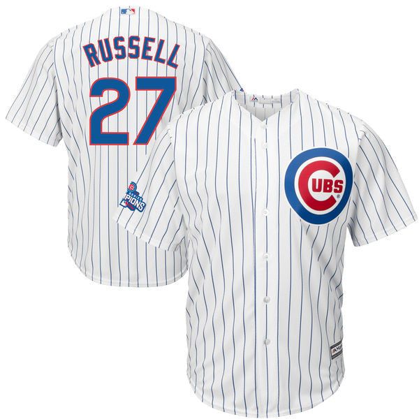 Addison Russell Chicago Cubs white jersey