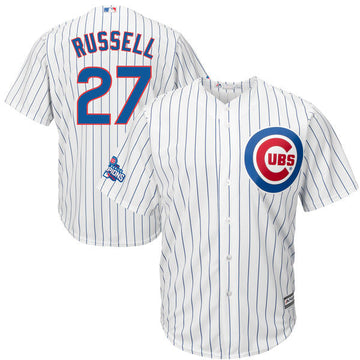 Addison Russell Chicago Cubs white jersey