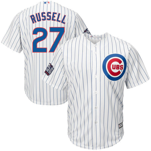 Addison Russell Chicago Cubs white jersey