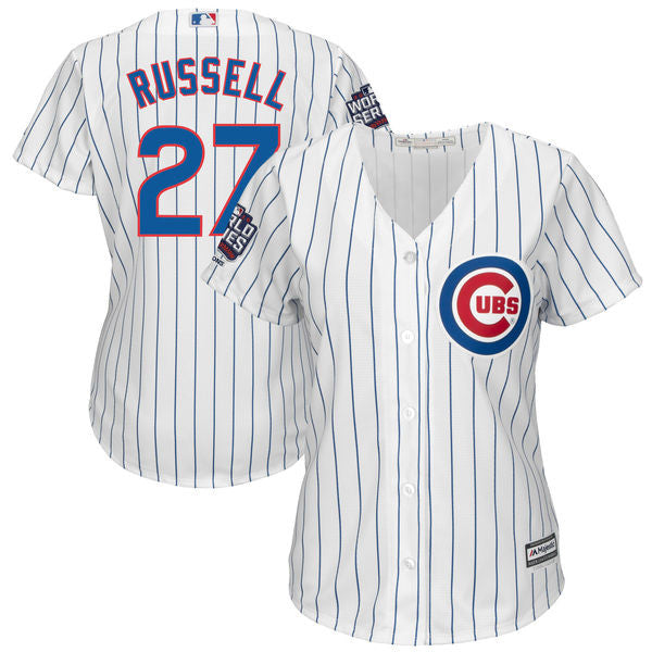 Addison Russell Chicago Cubs white jersey