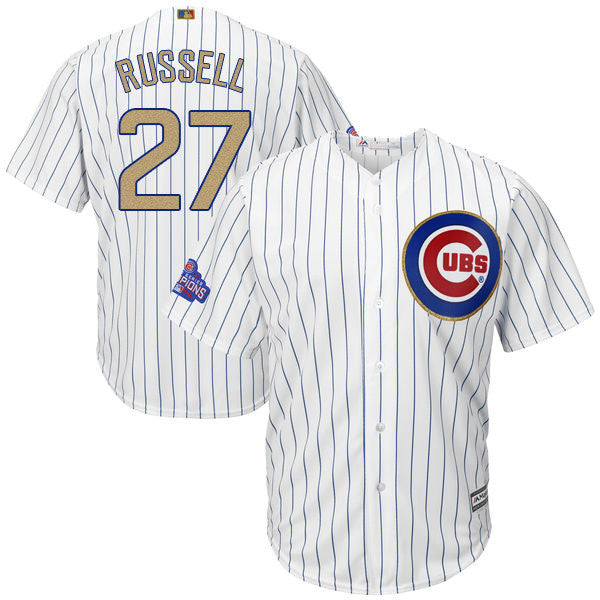 Addison Russell Chicago Cubs white jersey
