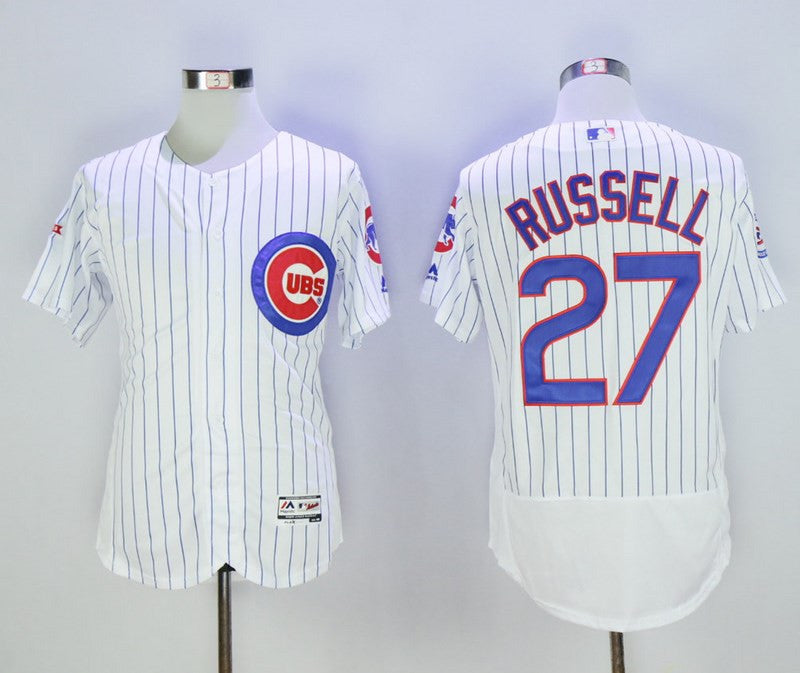 Addison Russell Chicago Cubs white jersey