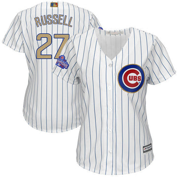 Addison Russell Chicago Cubs white jersey