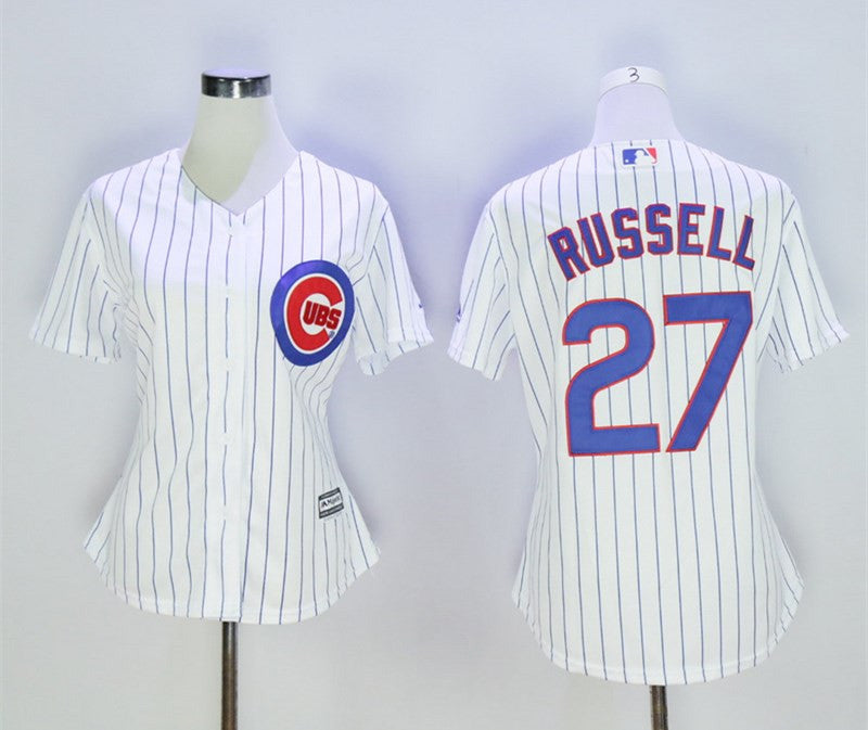 Addison Russell Chicago Cubs white jersey