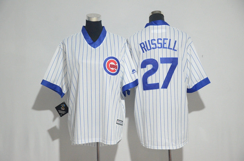 Addison Russell Chicago Cubs white jersey
