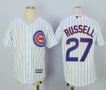 Addison Russell Chicago Cubs white jersey
