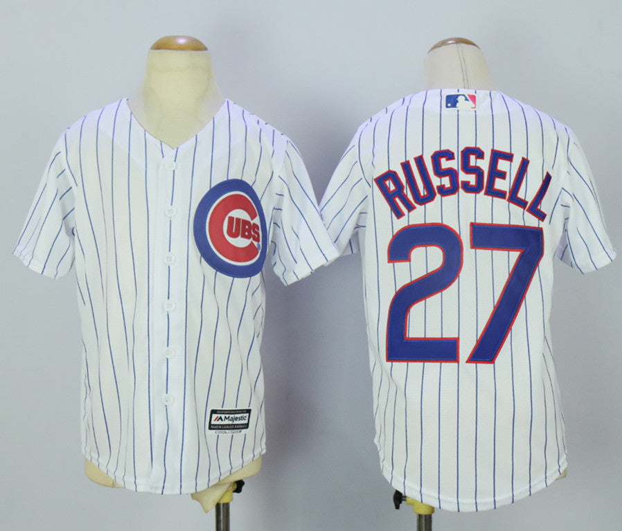 Addison Russell Chicago Cubs white jersey