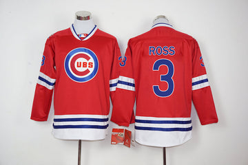 David Ross Chicago Cubs red jersey